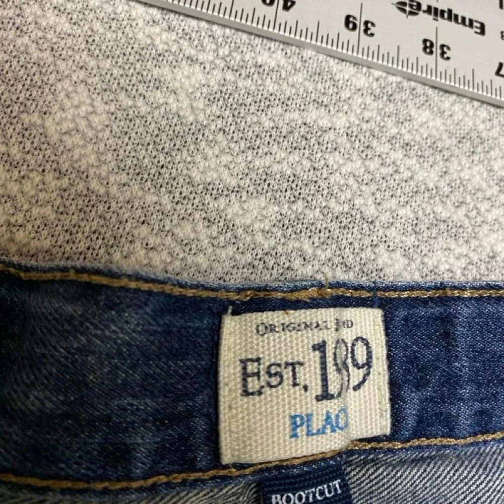 Place Blue Bootcut Jeans kids Size 12 distressed bottom. SKU-B192#bootcut